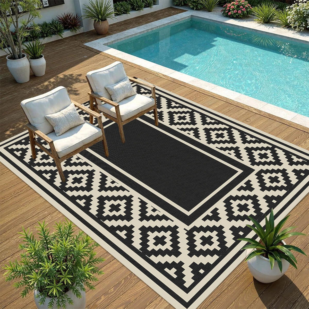 Reversible Woven Patio Rug