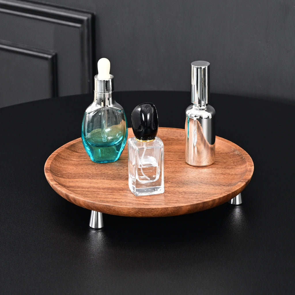 Round Wooden Serving & Display Tray
