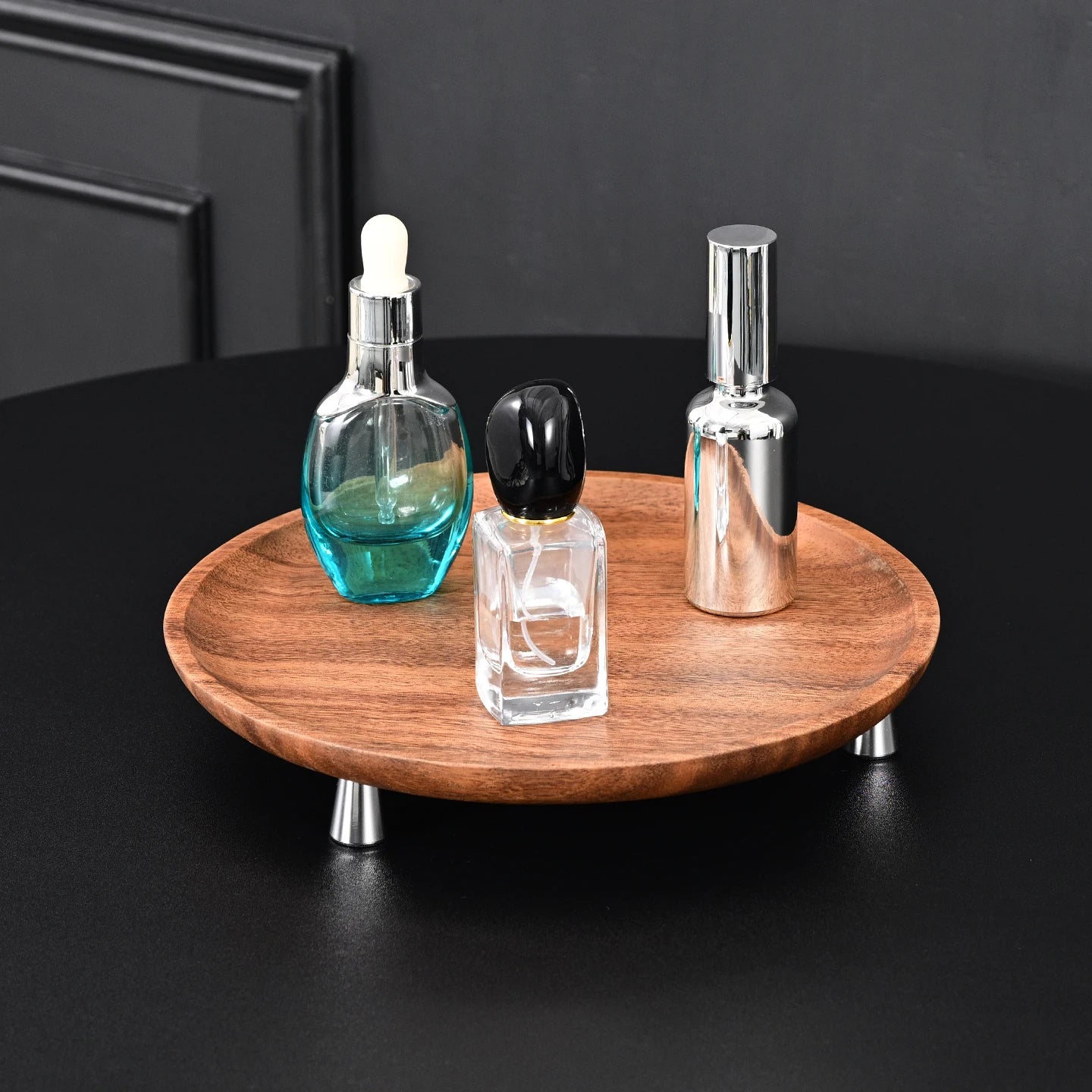 Round Wooden Serving & Display Tray