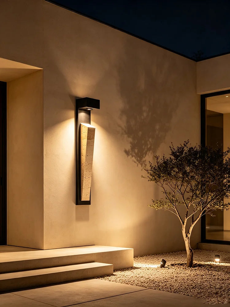 Travertine Marble Walnut Wall Light