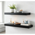 Black MDF Floating Wall Shelves
