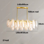 Murano Petal Glass Dimmable Chandelier