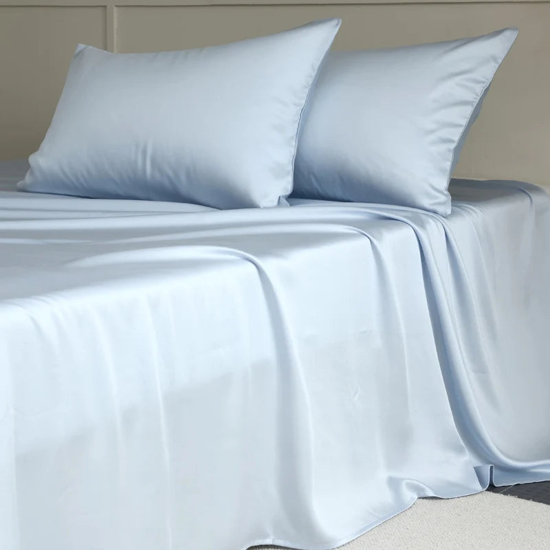 100% Silk Bed Sheet Set Luxury Mulberry Silk Bedding Sets Twin Full Double Queen King Size Fitted Sheet Flat Sheet Pillowcase