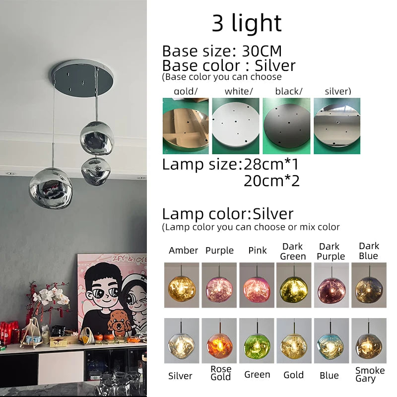 Lava Glass Pendant Light