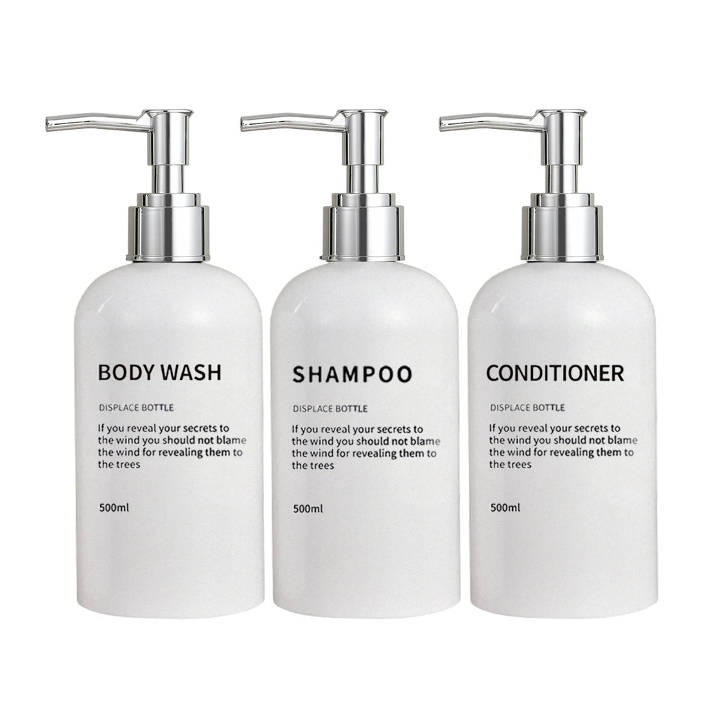 Refillable Shower Soap Bottles with Gold Pump, Shampoo and Conditioner Soap Dispenser for Bathroom Decor Upgrade