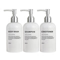 Refillable Shower Soap Bottles with Gold Pump, Shampoo and Conditioner Soap Dispenser for Bathroom Decor Upgrade