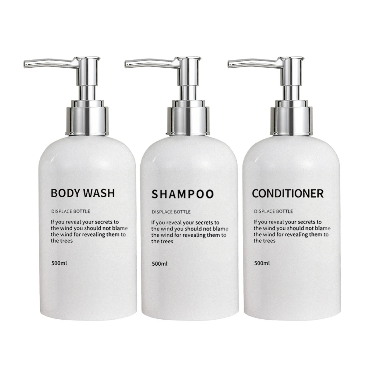 Refillable Shower Soap Bottles with Gold Pump, Shampoo and Conditioner Soap Dispenser for Bathroom Decor Upgrade