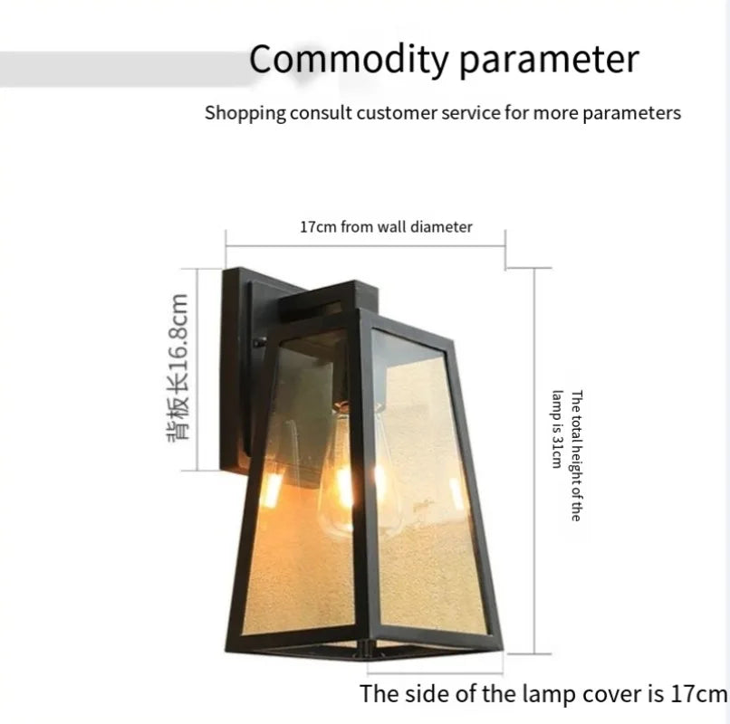 European-Style Waterproof Outdoor Wall Lamp
