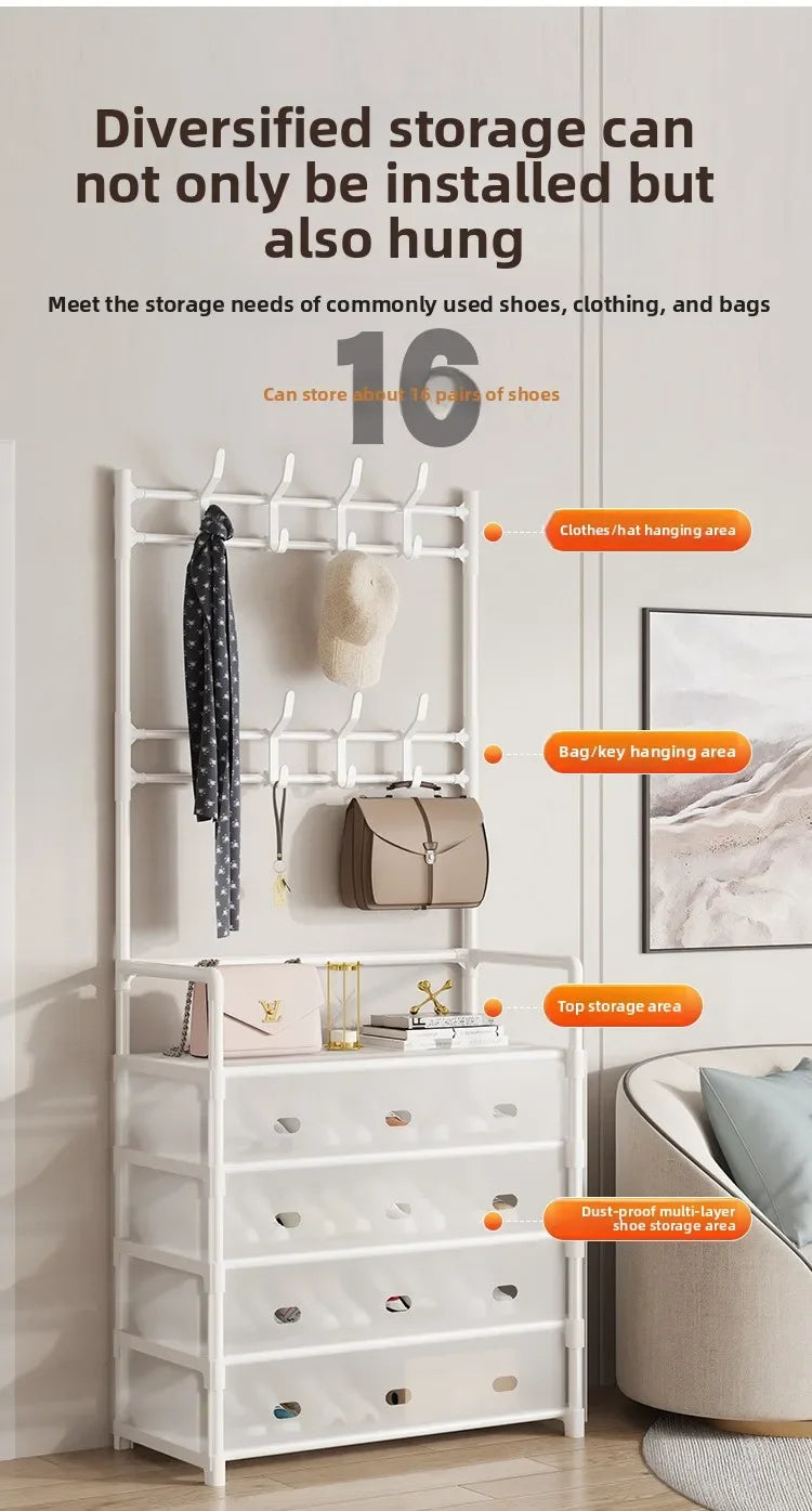 Door-Mounted Shoe & Hat Rack