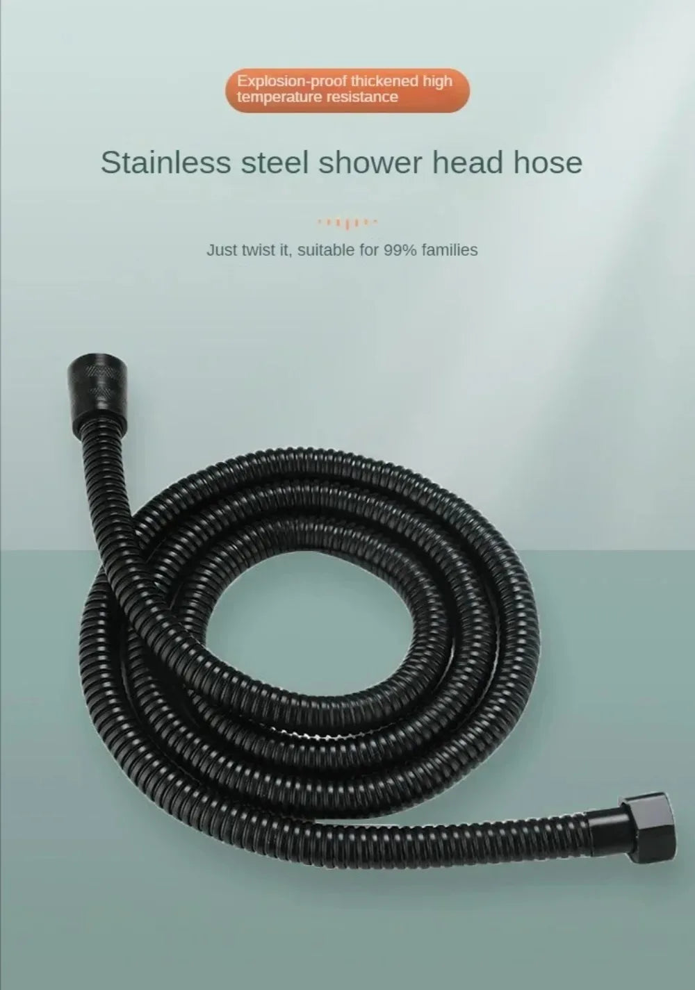 High Pressure Shower Head 5 Modes Adjustable Showerheads with Hose Water Saving One-Key Stop Spray Nozzle Bathroom Accessories