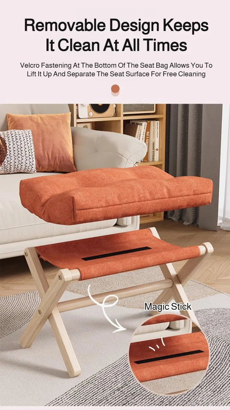 Folding Upholstered Footstool
