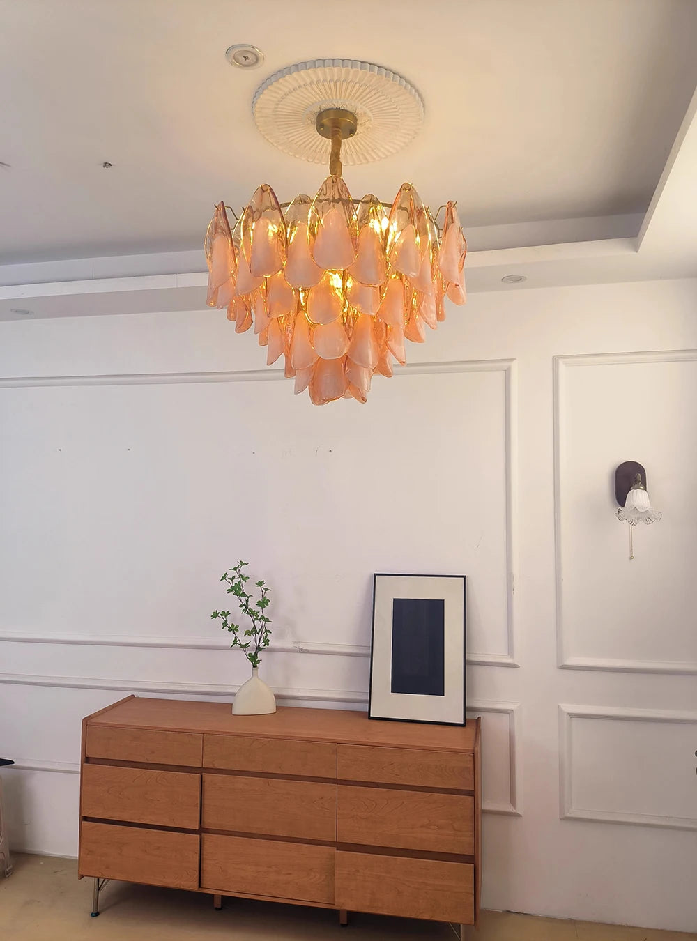 Murano-Style Petal Luxury Glass Chandelier
