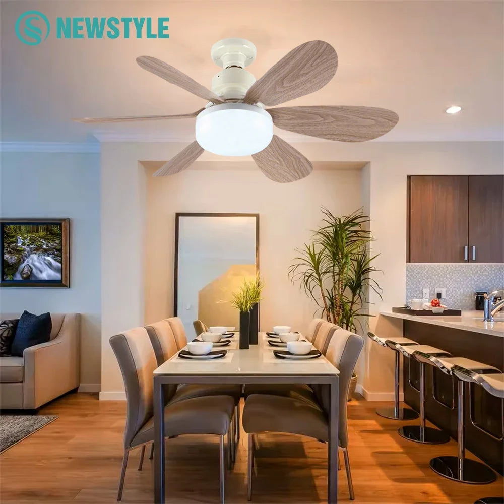 20-40w Smart Remote-Control LED Ceiling Fan with Light