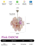 Murano-Style Pink Glass Chandelier