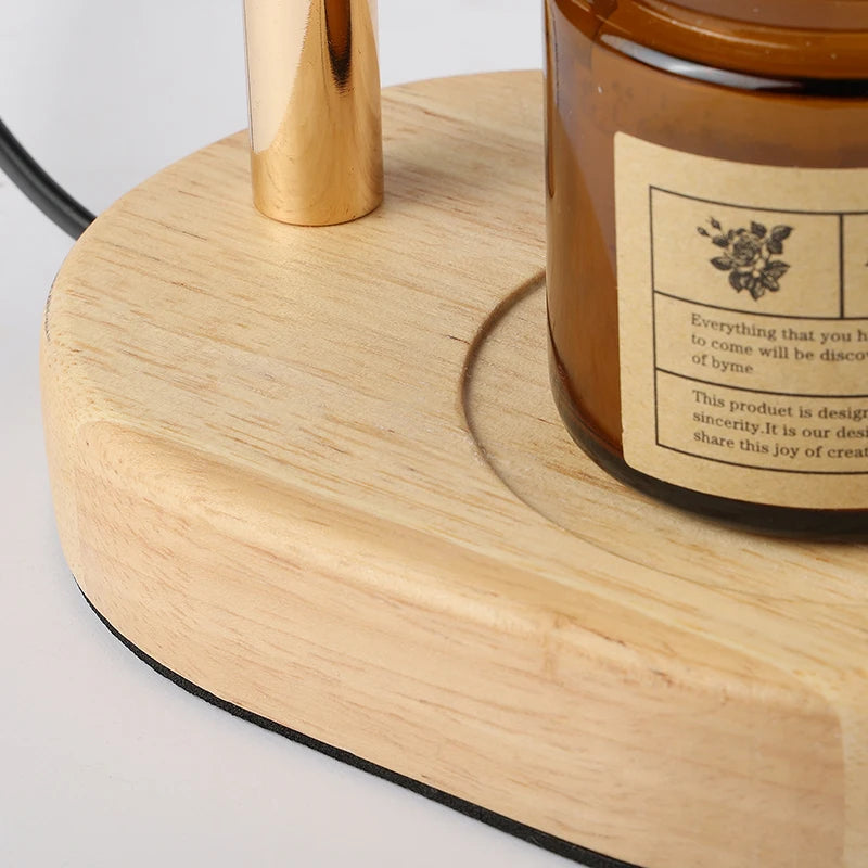 Glass-Shade Candle Warmer Lamp