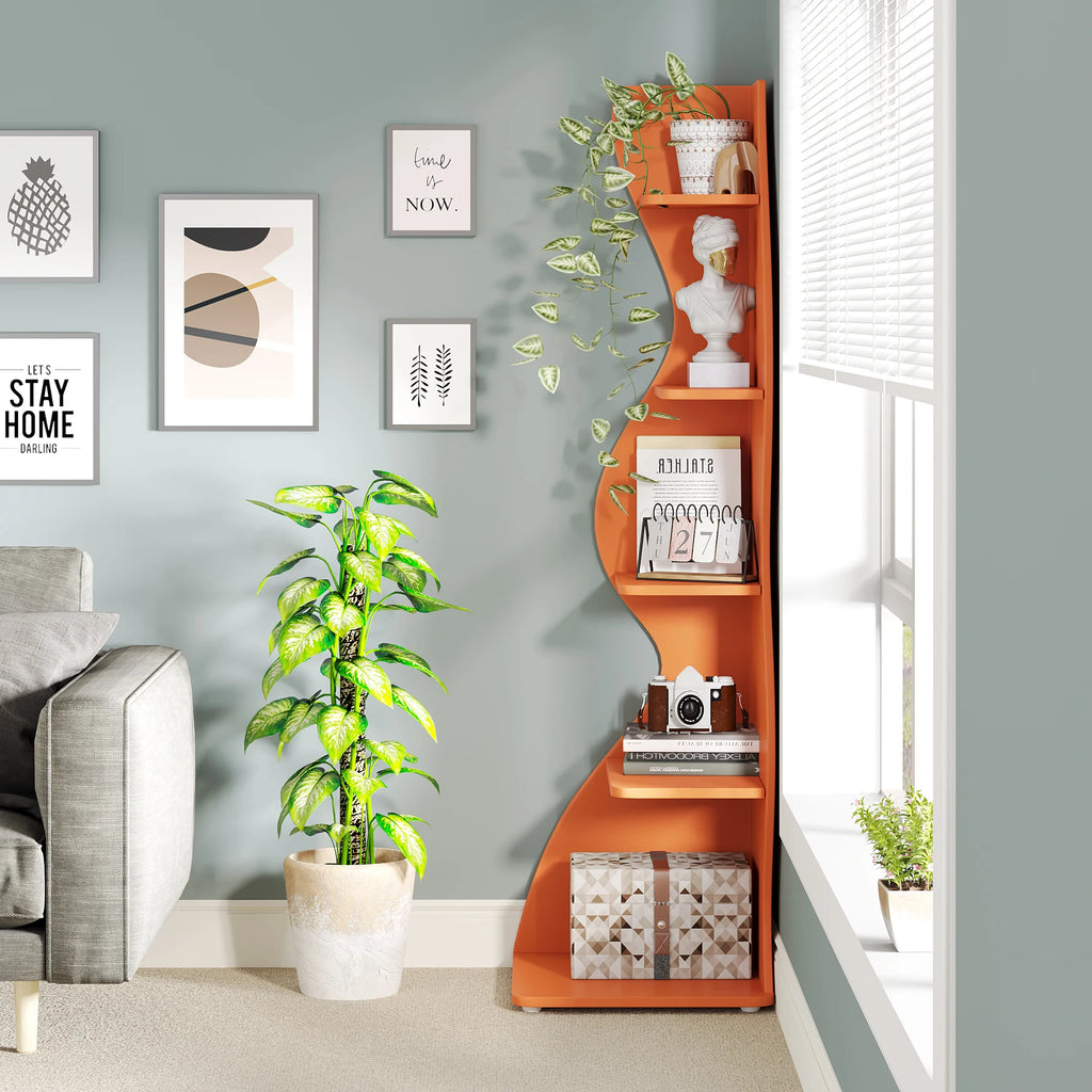 5-Tier Corner Bookshelf