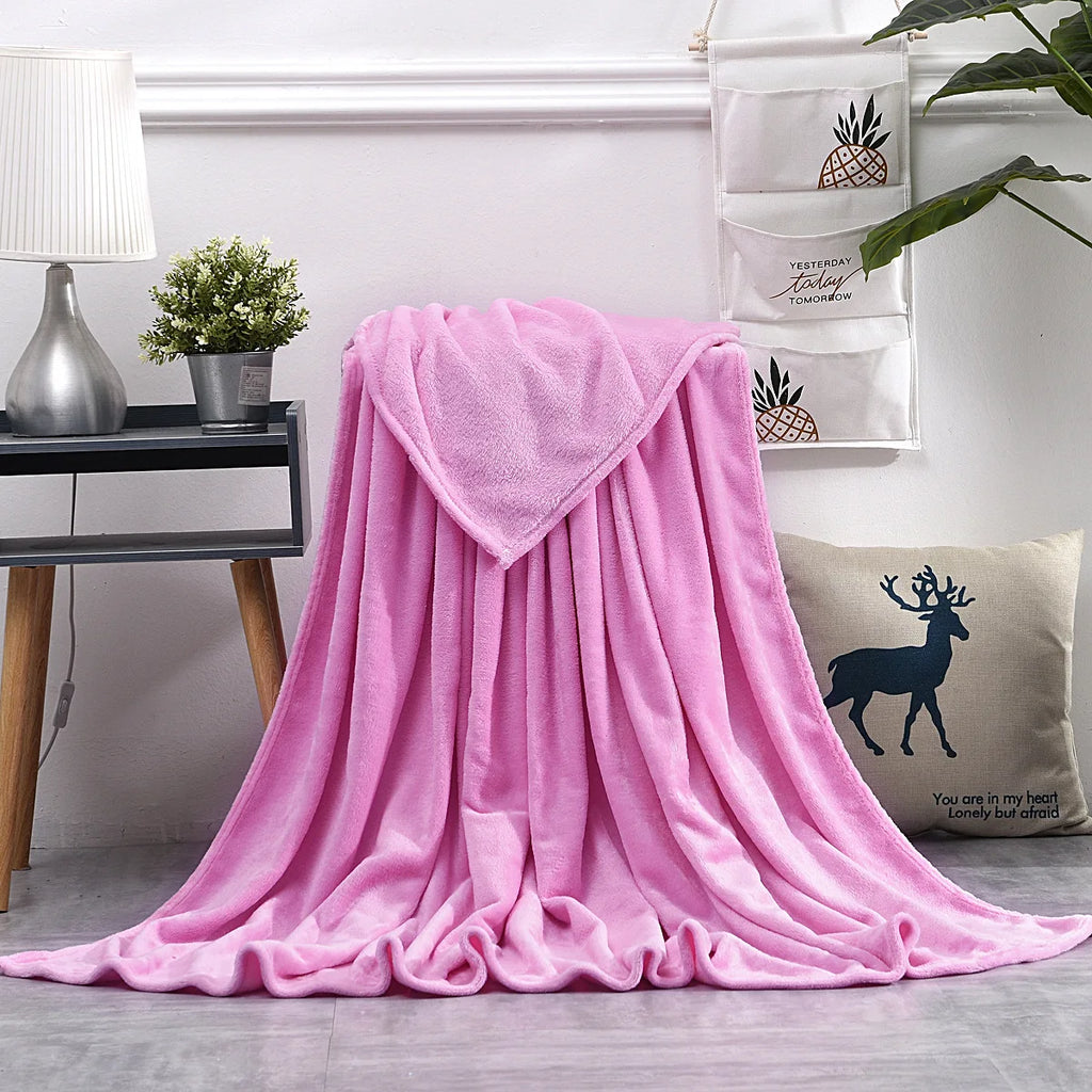 Coral Fleece Throw Blanket