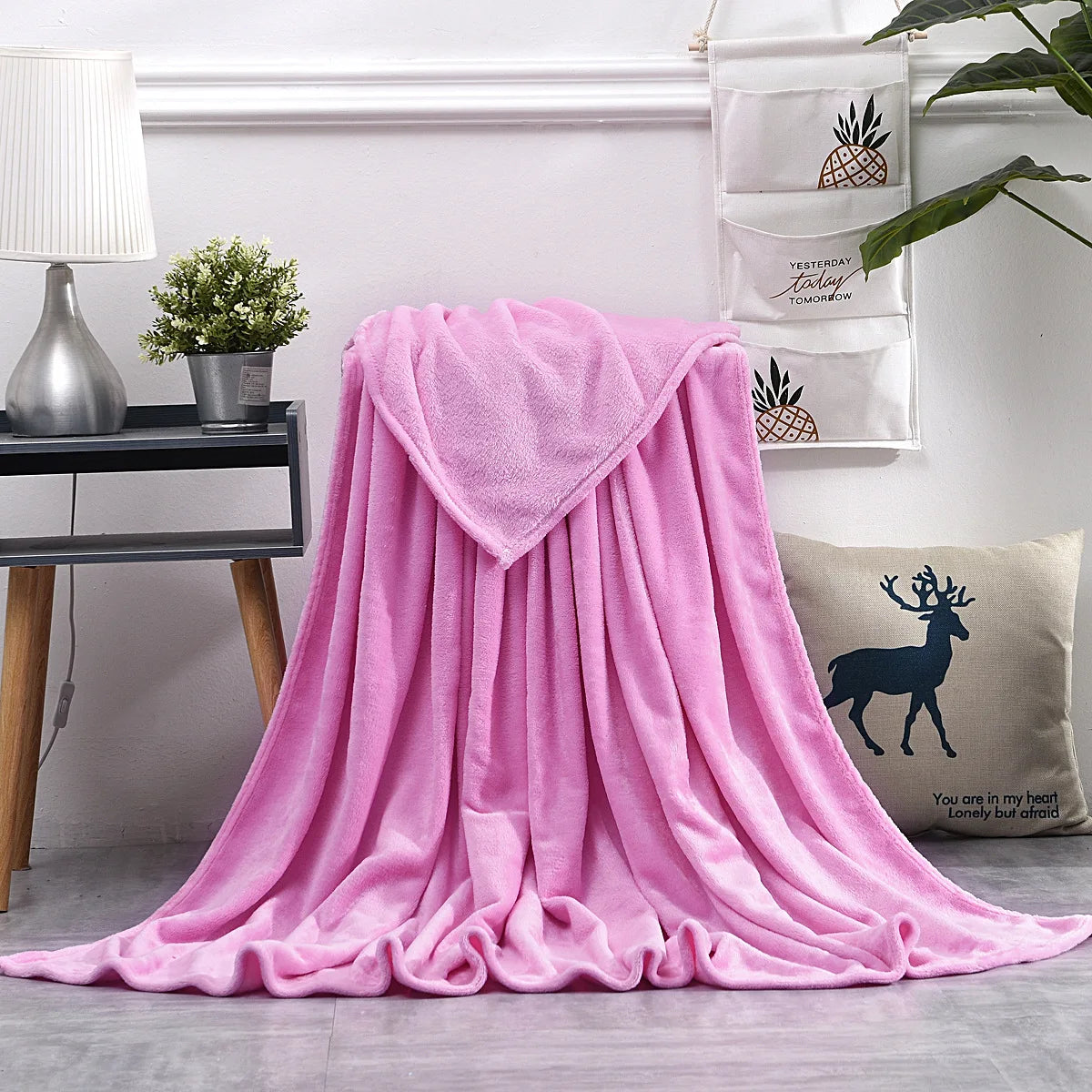 Coral Fleece Throw Blanket