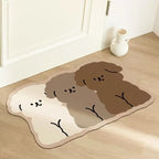 Three-color puppy bathroom carpet diatom mud bathroom quick-drying absorbent floor mat household bathroom custom non-slip mat