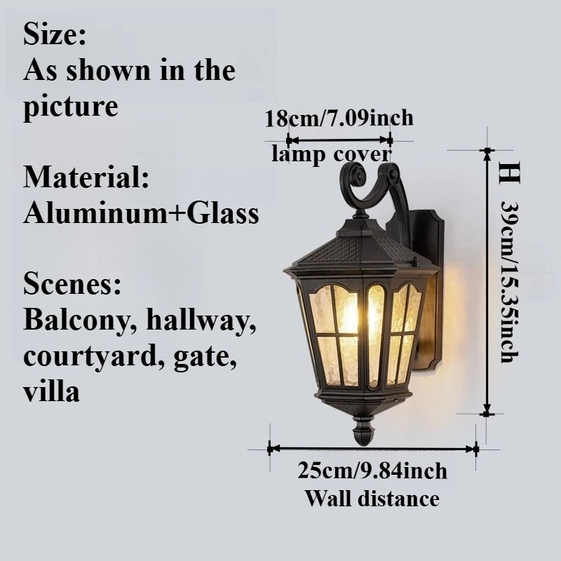 Vintage Solar Entryway Wall Lantern