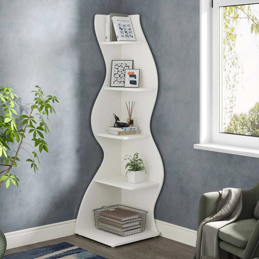 5-Tier Corner Bookshelf — WESTMERE