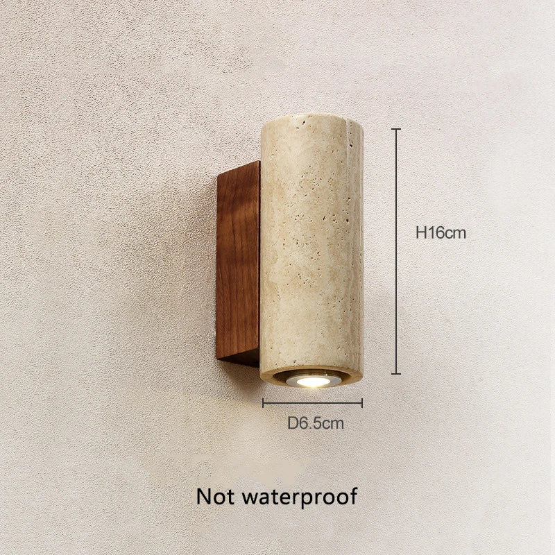 Travertine Wabi-Sabi Wall Light
