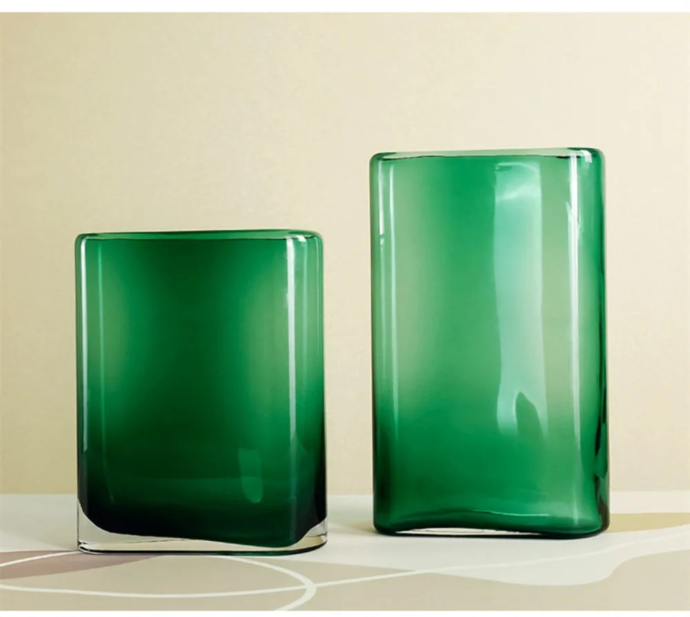 Amber Cylinder Glass Vase