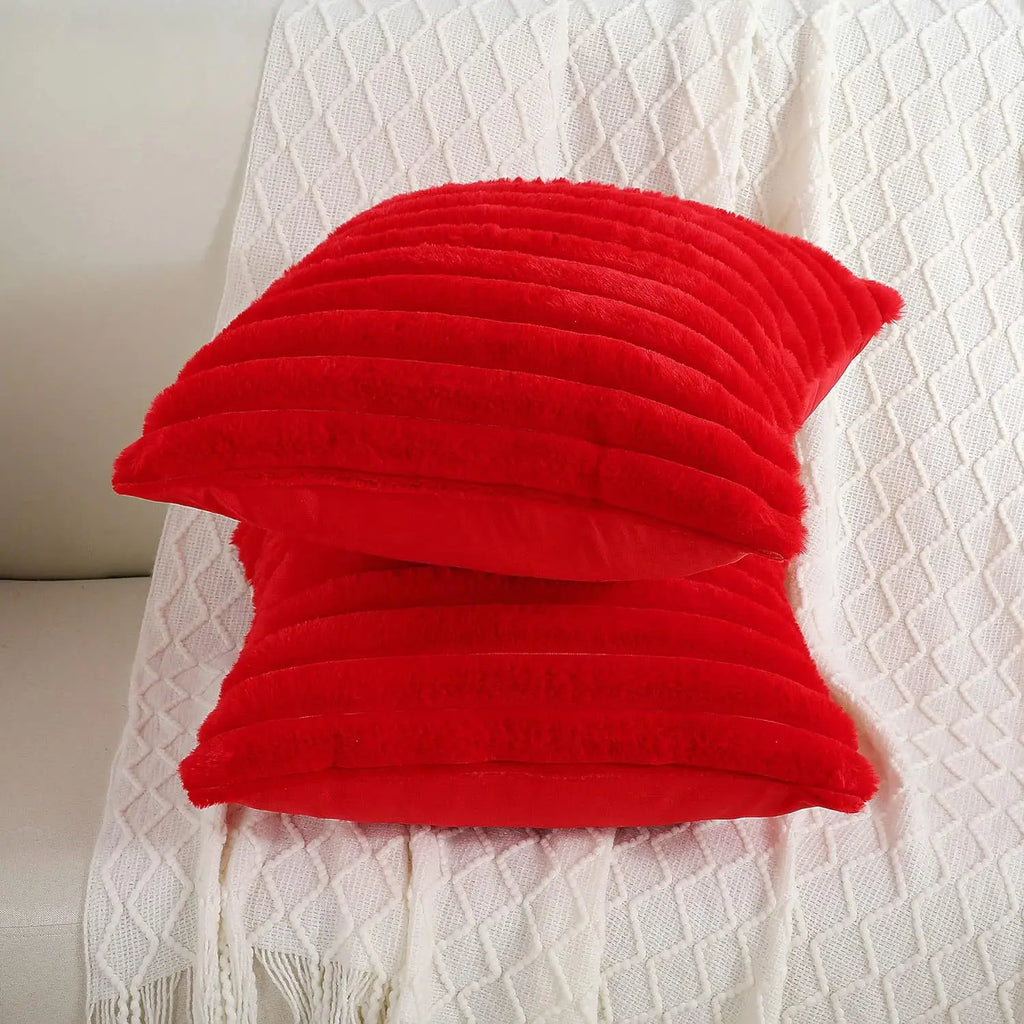 PlushStripe Cushion Cover