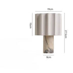 Retro Luxury Beside Lamp Natural Marble Table Fabric
