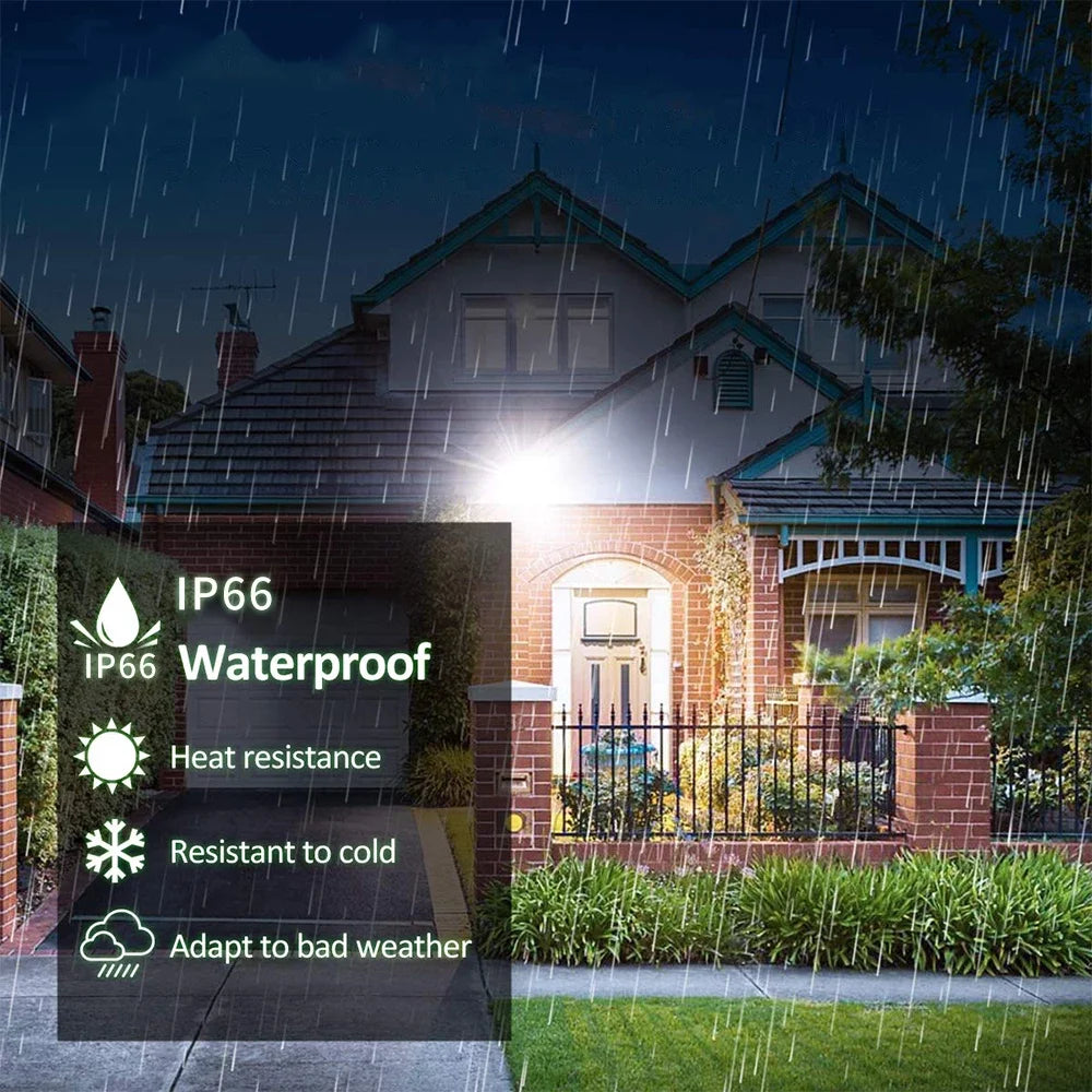 Waterproof Motion-Sensor Outdoor LED Floodlight