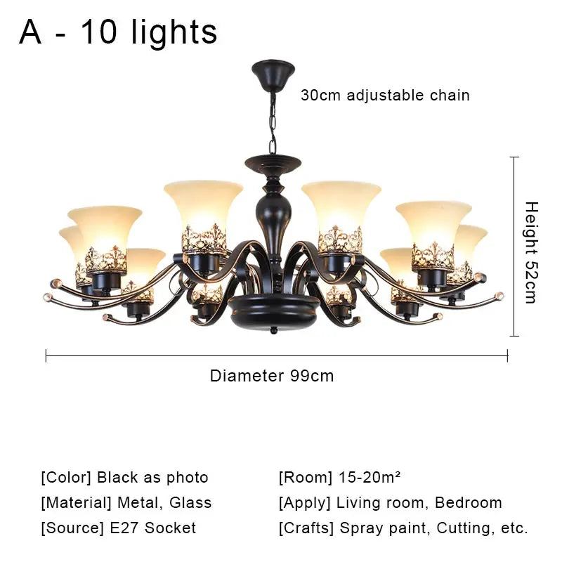 Glass Vintage Chandelier