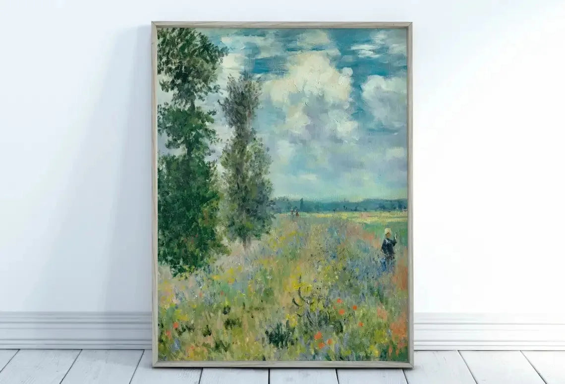 Impressionist Garden Landscape Canvas Print
