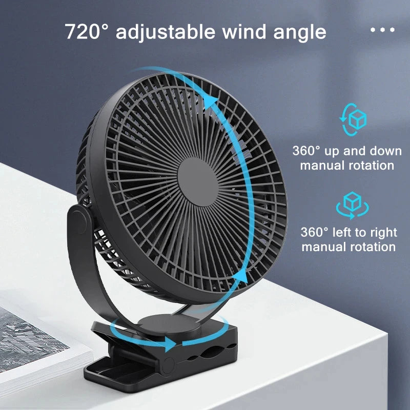 USB Charging Home Room Table Wireless Electric Fan 10000mah