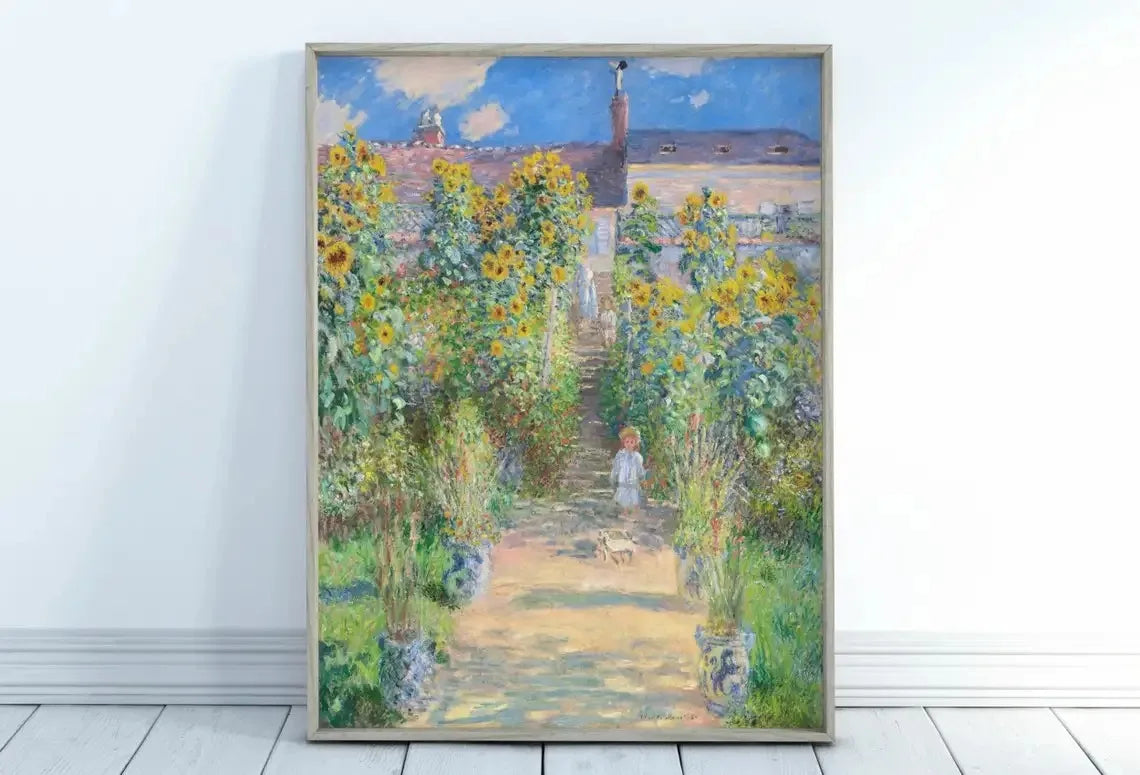 Impressionist Garden Landscape Canvas Print