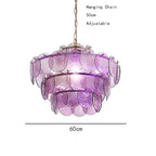 Green & Amber Cut-Glass LED Chandelier
