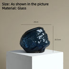 Rock-Texture Luxury Glass Vase
