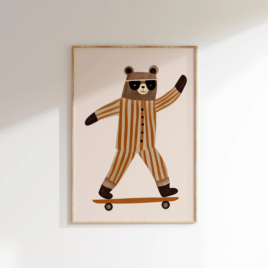Skateboarding Dachshund Canvas Print