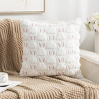 Bunny Bow & Daisy Plush Pillow Cover