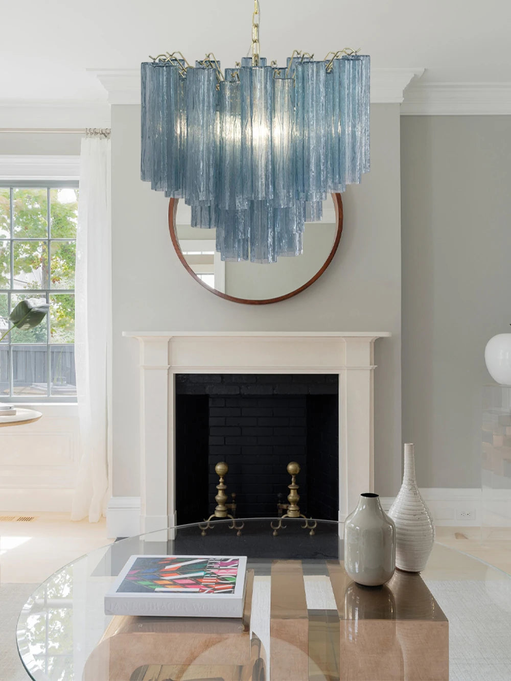 Art Glass Dimmable LED Chandelier