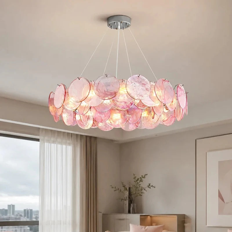 Multicolor Glass Lobby Chandelier — WESTMERE