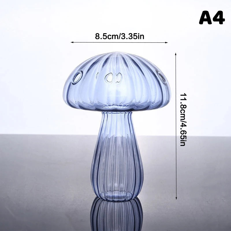 Hand-Blown Mushroom Glass Vase