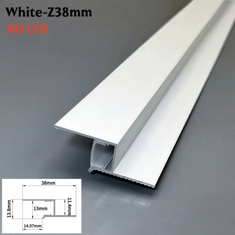 1m Ultra Narrow Shadow Gap LED Aluminum Profile Recessed