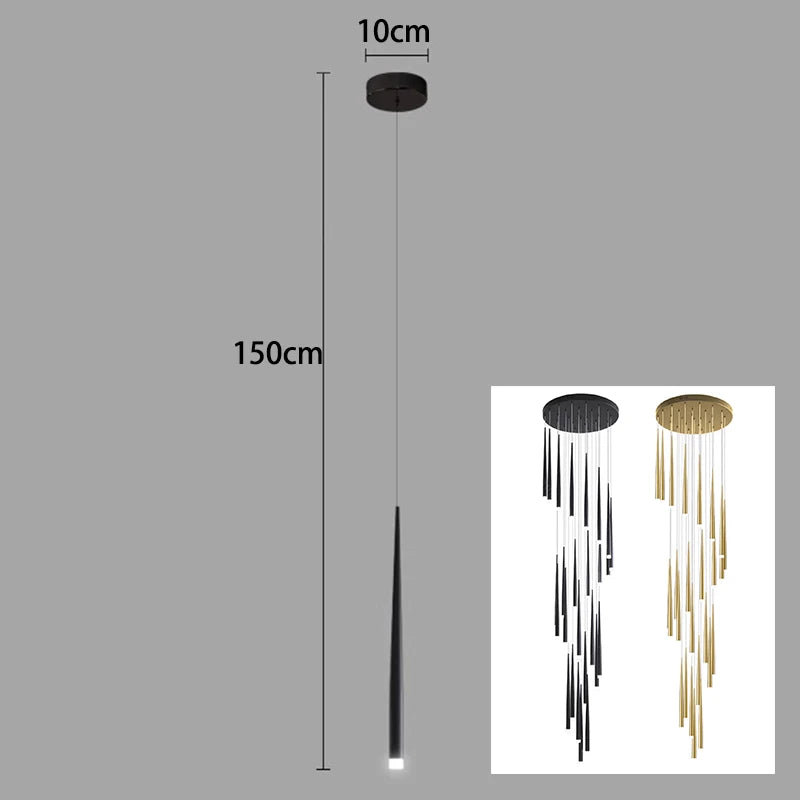 Modern Staircase LED Chandelier