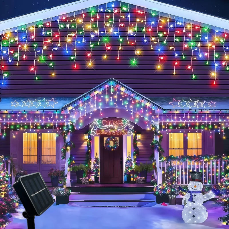 Curtain Solar Outdoor String Lights