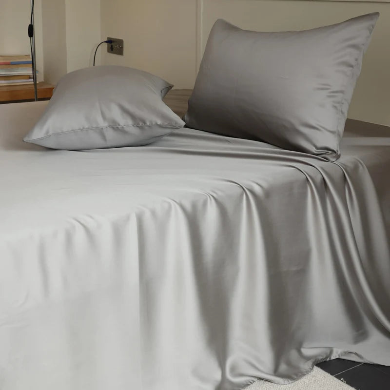 100% Silk Bed Sheet Set Luxury Mulberry Silk Bedding Sets Twin Full Double Queen King Size Fitted Sheet Flat Sheet Pillowcase