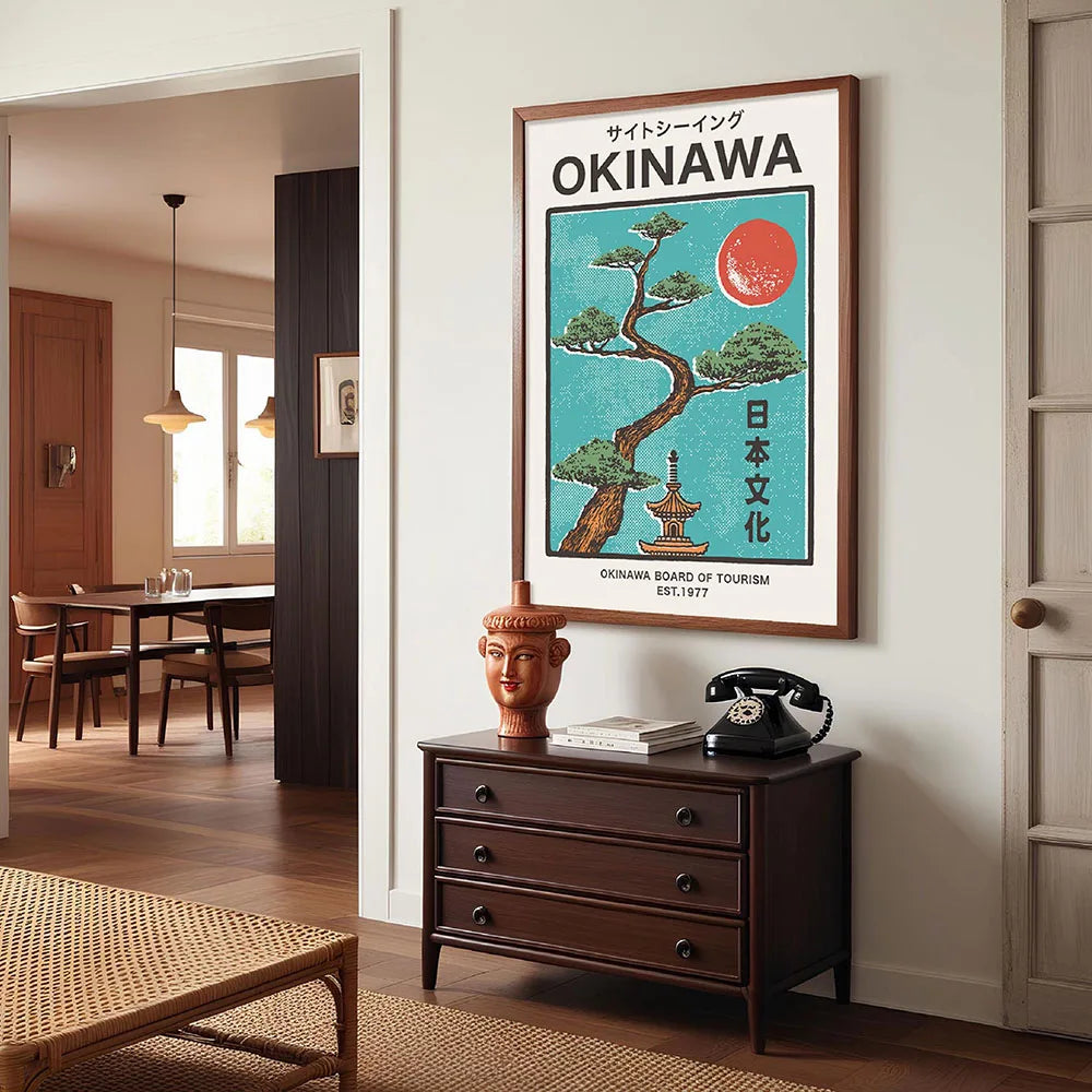 Japanese Koi Botanical Canvas Print