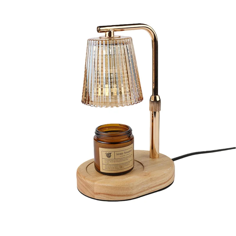 Glass-Shade Candle Warmer Lamp