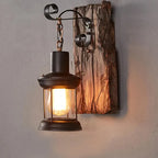 Wood Industrial Wall Light