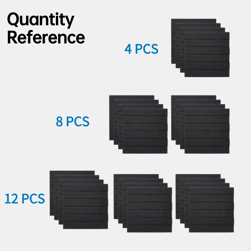 Faux-Brick Self-Adhesive Acoustic Panels