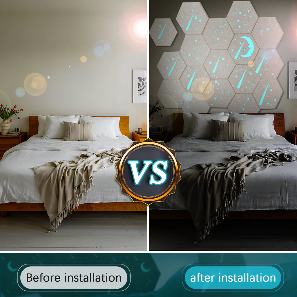 18-Pack Hexagonal Self-Adhesive Acoustic Panels